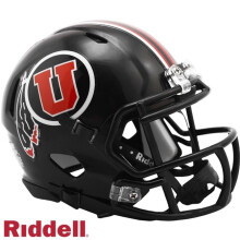 Casco Utah Utes Riddell r plica Mini Speed Style negro