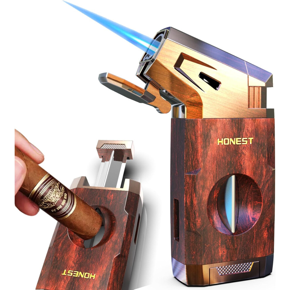 Yeuligo Cigar Torch Lighter With V Cutter