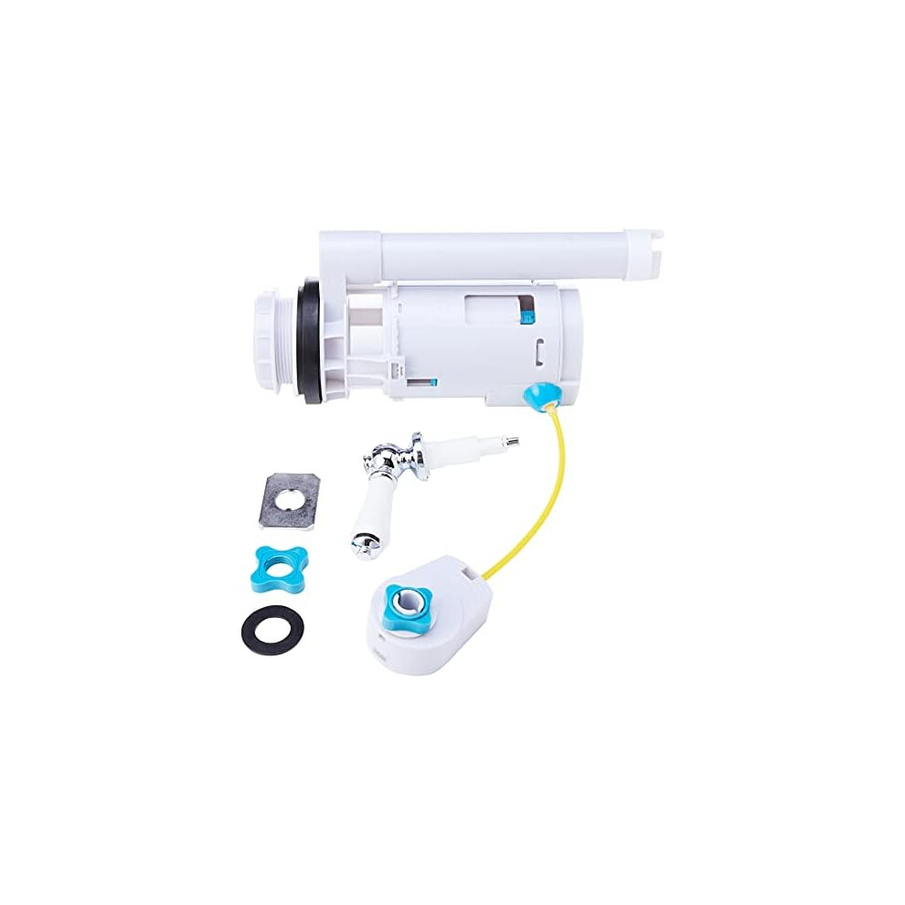 VeeBath Pro Lever Operated Dual Flush Valve Overflow 2 Piece Toilet Cistern WRAS Approved