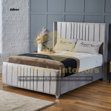 (Mustard(without Mattress), 4ft6" Double(with Gaslift)) Wingback Double Bed Frame with Mattress Ottoman Gas Lift Storage Bed Velvet Upholstered Bed