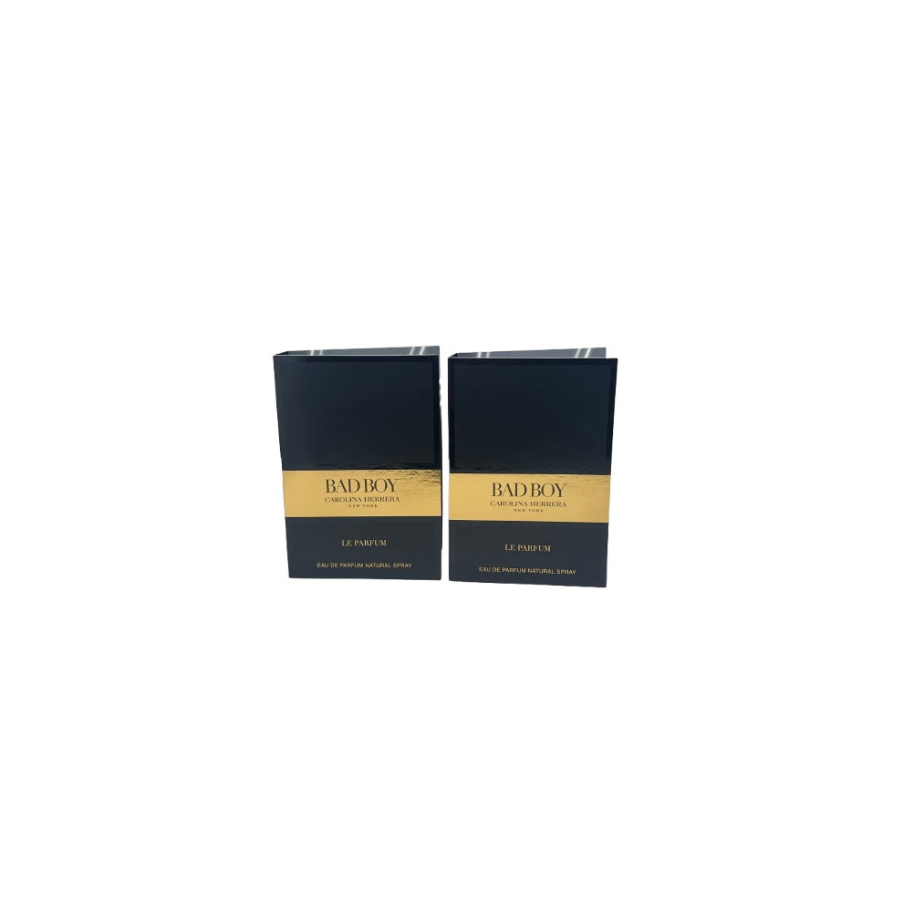 CAROLINA HERRERA BAD BOY 1.5ml EAU DE PARFUM SPRAY SAMPLE VIAL x 2