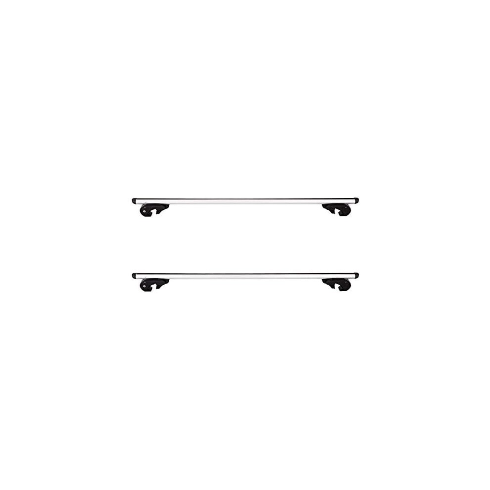 Amazon Basics 142,2Ã cm Roof Rack Cross Bars, Fits 106.7 to 126Ã cm Width of 2 Raised Rails with Gap to Car Roof, 2-pieces