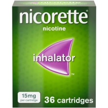 Nicorette 15mg Inhalator (36 Cartridges) Discreet & Convenient Nicotine Inhaler for Quitting Smoking Smoking Cessation Aid with Replaceable Cartridges