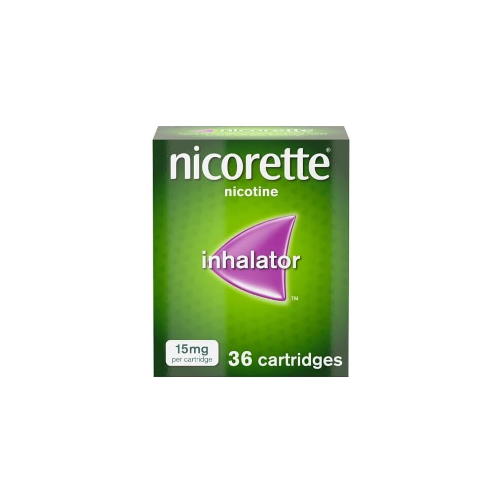 Nicorette 15Mg Inhalator (36 Cartridges) Discreet & Convenient Nicotine Inhaler For Quitting Smoking Smoking Cessation Aid With Replaceable Cartridges