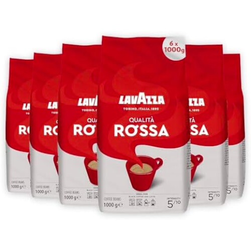 Lavazza Qualita Rossa Coffee Beans, 1 kg, 6