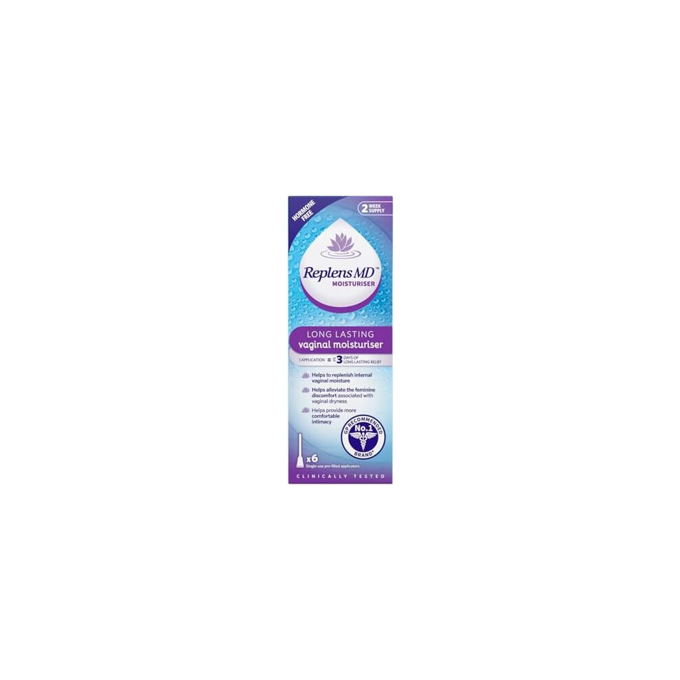 Replens Store Replens Long Lasting Vaginal Moisturiser Up To 3 Days Of Long-Lasting Relief From Vaginal Dryness Relieves Discomfort