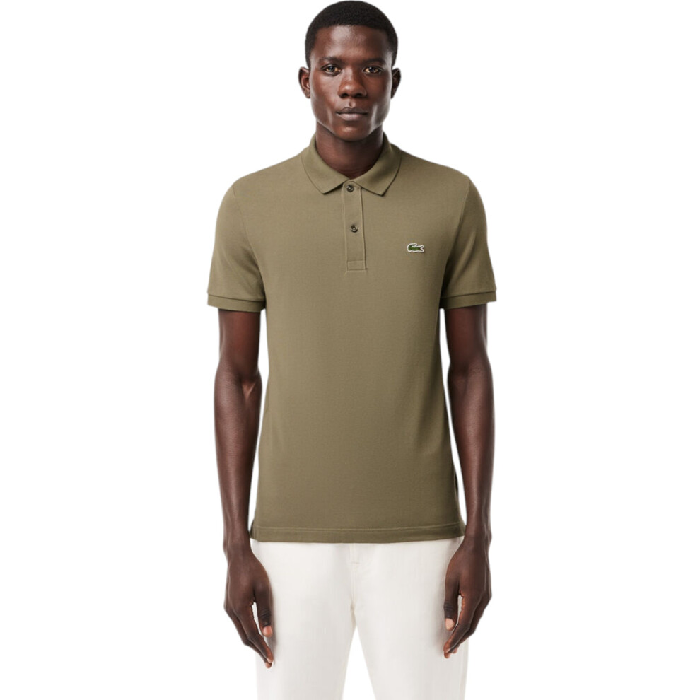 (Green, M) Lacoste Mens Slim Fit Short Sleeve Polo Shirts