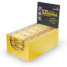 Getbuzzing Nut Free Oat Flapjack - Healthy Snack & Energy Bars - Running, Gym, Cycling Energy - Made in The UK - Banana Pack of 20
