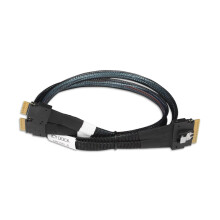 ICY DOCK MB306L-B SlimSAS 8i SFF-8654 to 2x SlimSAS 4i SFF-8654 Cable