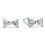 Pandora Pandora Sterling Silver Sparkling Small Bow Stud Earrings 293542C01 1