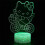 (E) 3d Hello Kitty Night Light 7 Colours With Touch Control Bedside Table Lamp Gifts 1
