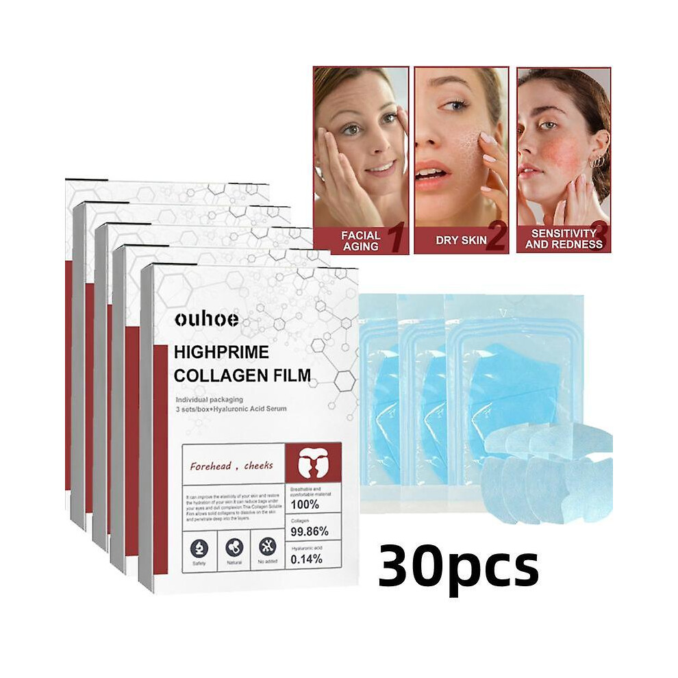 30pcs Highprime Collagen Film, Soluble Collagen Supplement Film, Hydrolysed Collagen Skin Protection For Firm Skin Anti Wrinkle