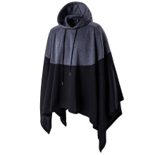 (3XL) Yunclos Men"s Oversized Batwing Sleeves Hooded Poncho Cape