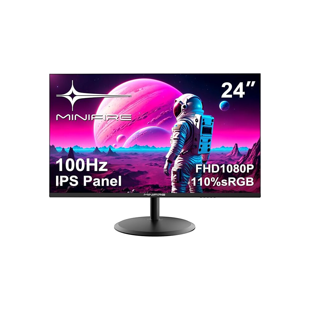 24 Inch Monitor 1920 * 1080 100Hz Low Blue Light HDMI1.4 Type-C sRGB 110% HDR Gaming Monitor for Business Gaming Desktop PS5 (24X3AC Type-C Included)