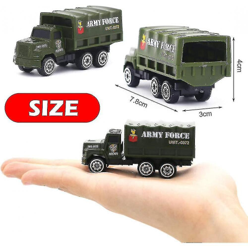 Car Model Mini Pocket Size For Military Vehicles, 6 Pieces 2