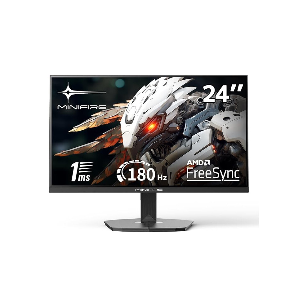 24 Inch Gaming Monitor 180Hz 1Ms FreeSync HDR 110% sRGB FHD 1080P Computer Monitor HDMI DP Ports Eye Care Frameless VESA Mount (MFG24F4L HDMI)