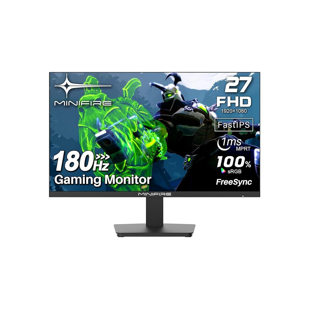 Gaming Monitor 27 Inch 180Hz 1ms PC Gaming Computer Monitor -FHD 1080P,AMD FreeSync ,HDMI 1.4, Display Port 1.2,IPS,Blacklevel Adjust,VESA Compatible