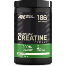 Optimum Nutrition Micronised Creatine Powder 100% Pure Creatine Monohydrate Powder Performance and Muscle Power Unflavoured Shake 186 Servings 634 g