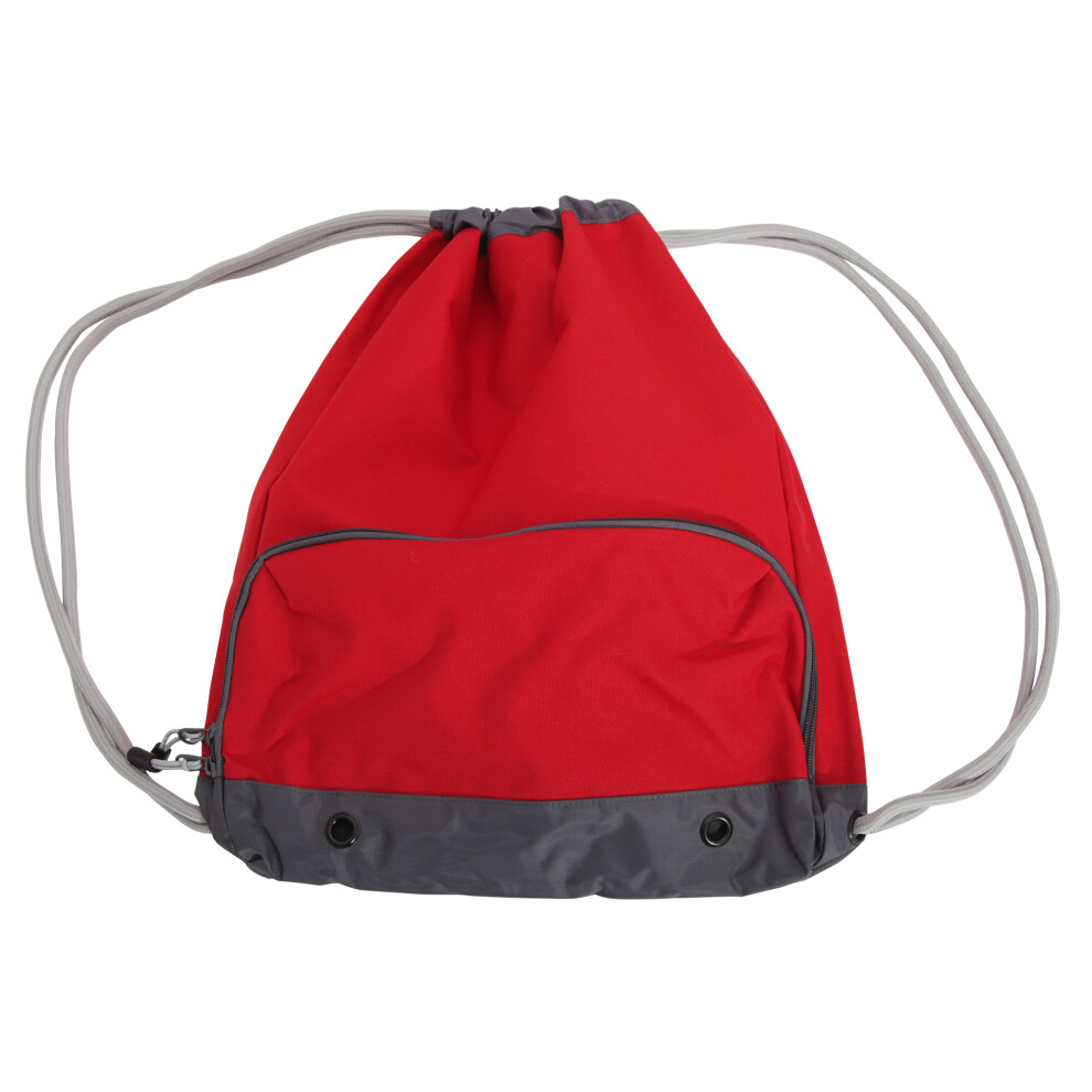(One Size, Classic Red) Bagbase Athleisure Water Resistant Drawstring Sports Gymsac Bag (Pack of 2)