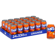Fanta Orange 24 x 330ml Cans - Sparkling Real Fruit Drink, No Artificial Colours, Natural Flavours