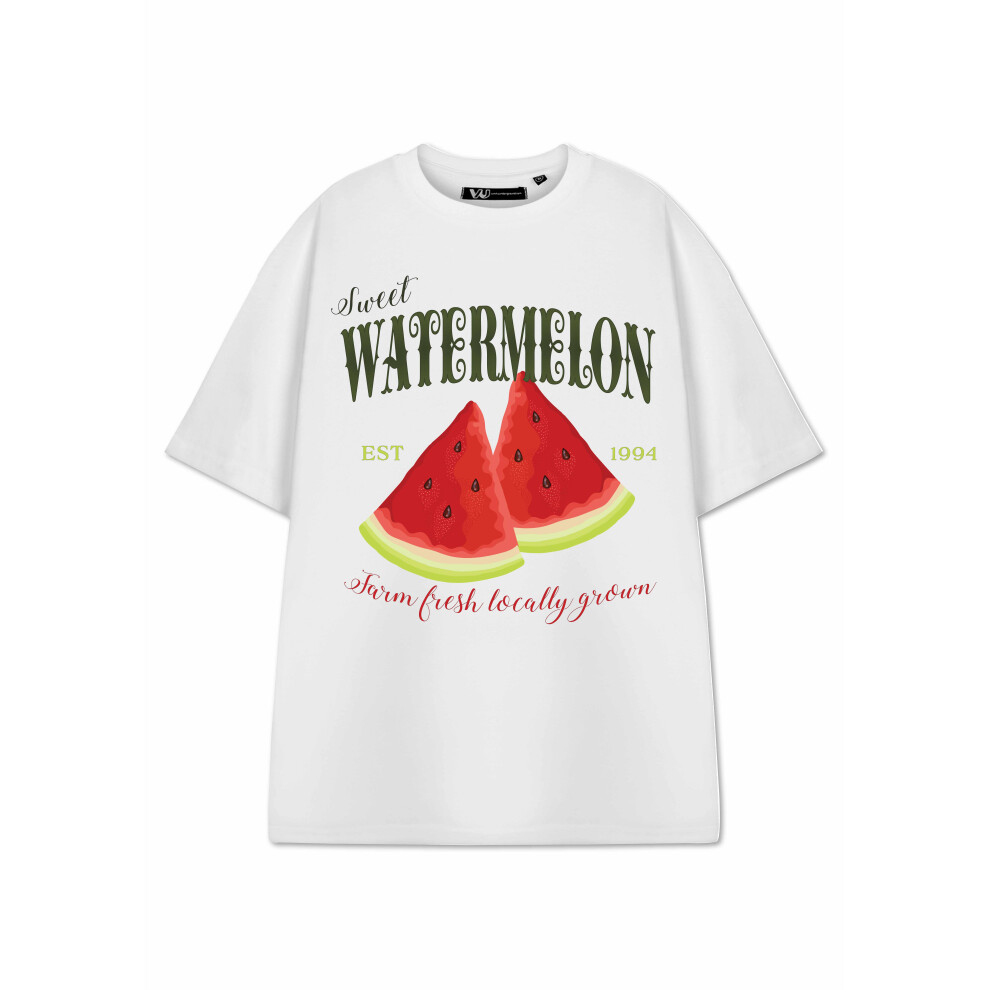 Show Me The Merch Women's White (Medium) Short Sleeved T-Shirt ( )