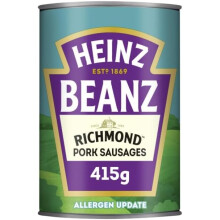 Heinz Baked Beans & Richmond Pork Sausages 415g