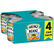 Heinz Baked Beans No Added Sugar in a Rich Tomato Sauce  4x200g
