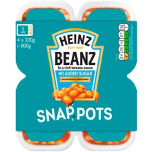 Heinz No Added Sugar Beans in a Rich Tomato Sauce 4x200g