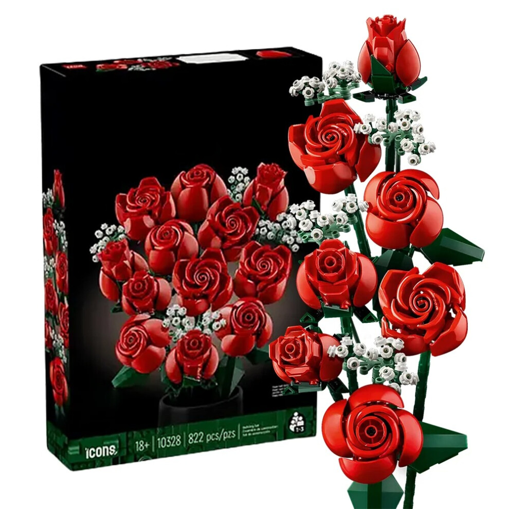 Fomantic Artificial Roses Flower Bouquet Gift For Christmas
