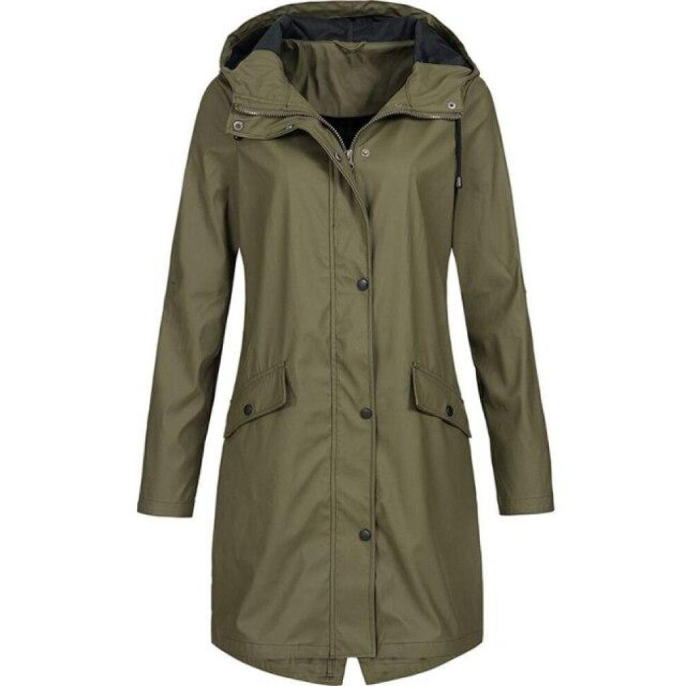 (green, L) Women Raincoats Jacket Coats Transition Jackets Sunsets Long Autumn Winter Windbreaker Waterproof Sports Hiking Jackets