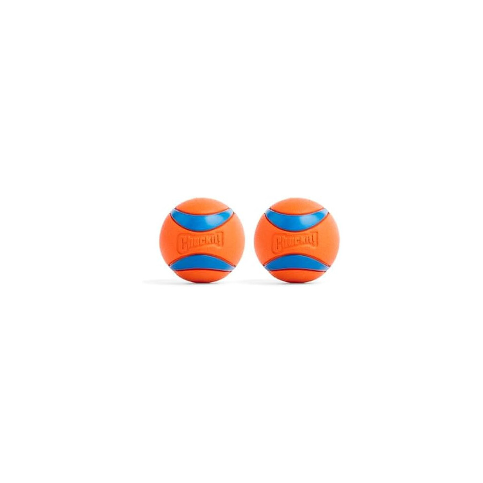 Ultra Ball Dog Toy, Durable High Bounce Floating Rubber Dog Ball, Launcher Compatible Toy For Dogs, Medium (Pack of 2)