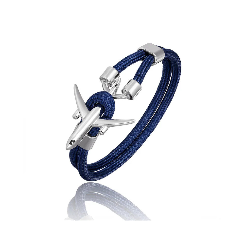 (21cm, Dark blue) Unisex Airplane Bracelets Charm Rope Chain Paracord Hope To Safe Jewelry-image-OPC-PFTJKMJ-NEW