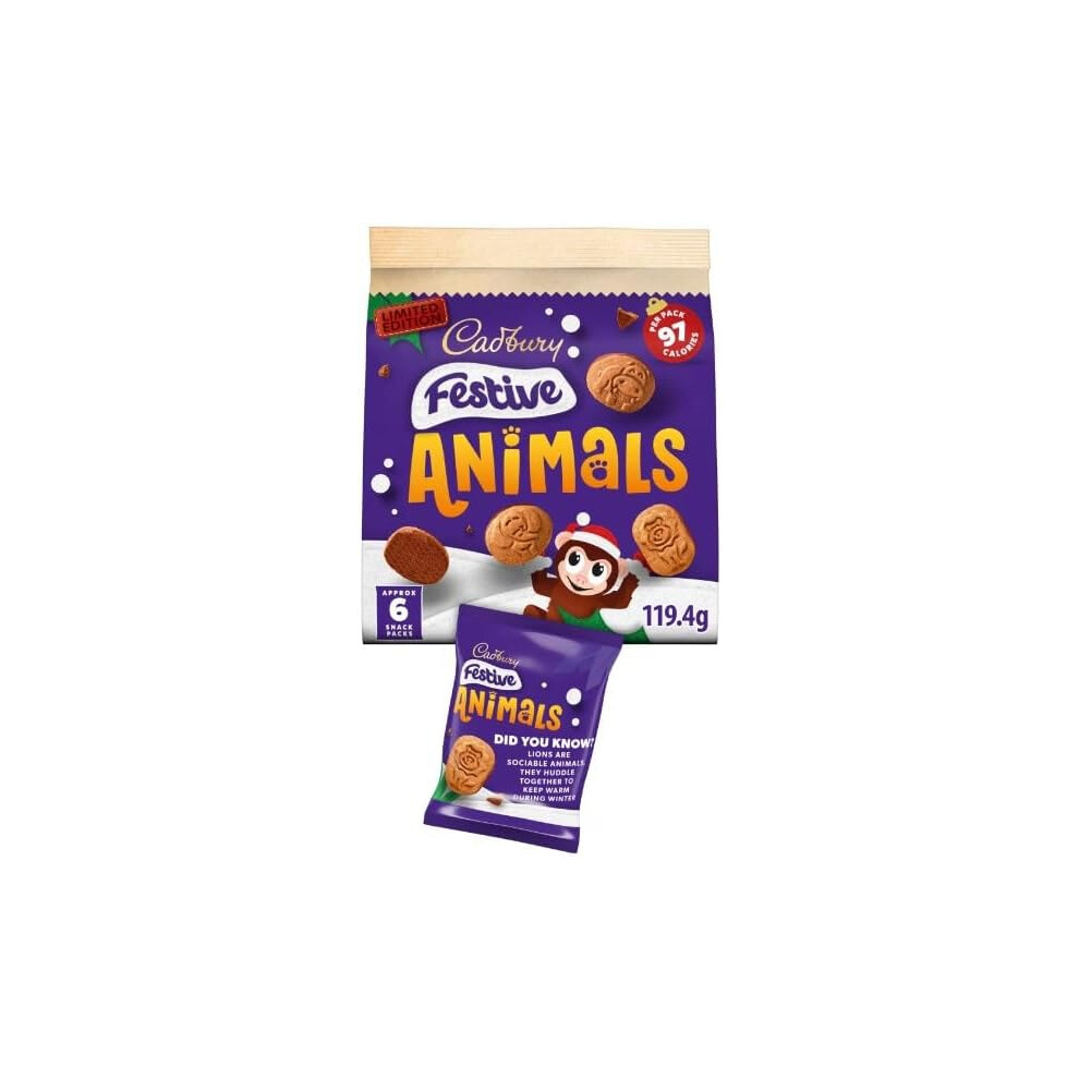 (Pack Of 2) Cadbury Festive Chocolate Mini Biscuits 119g