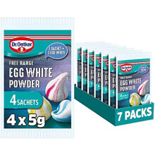 Dr. Oetker Free Range Egg White Powder Sachets140g Pack of 7x(4x5g) baking ingredients for store cupboard suitable for vegetarians kids bakes meringue