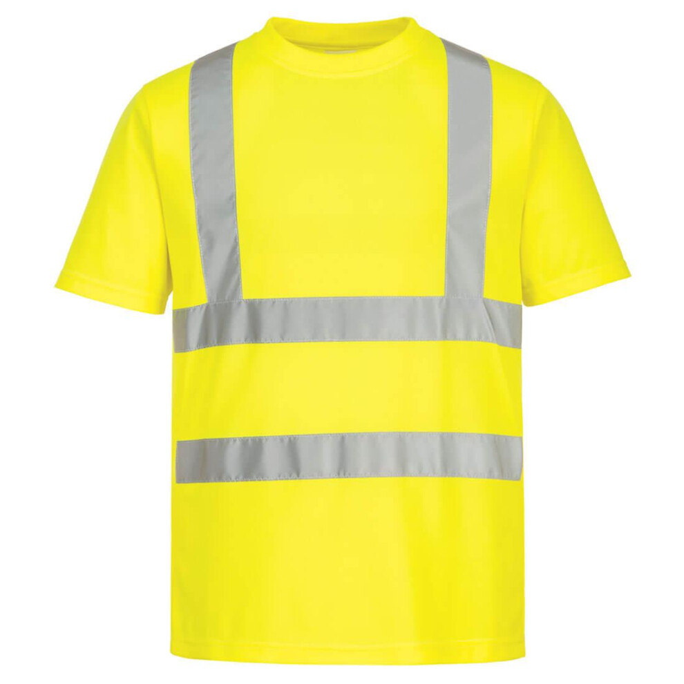 (M, Yellow) Portwest Unisex Adult Hi-Vis T-Shirt (Pack of 6)