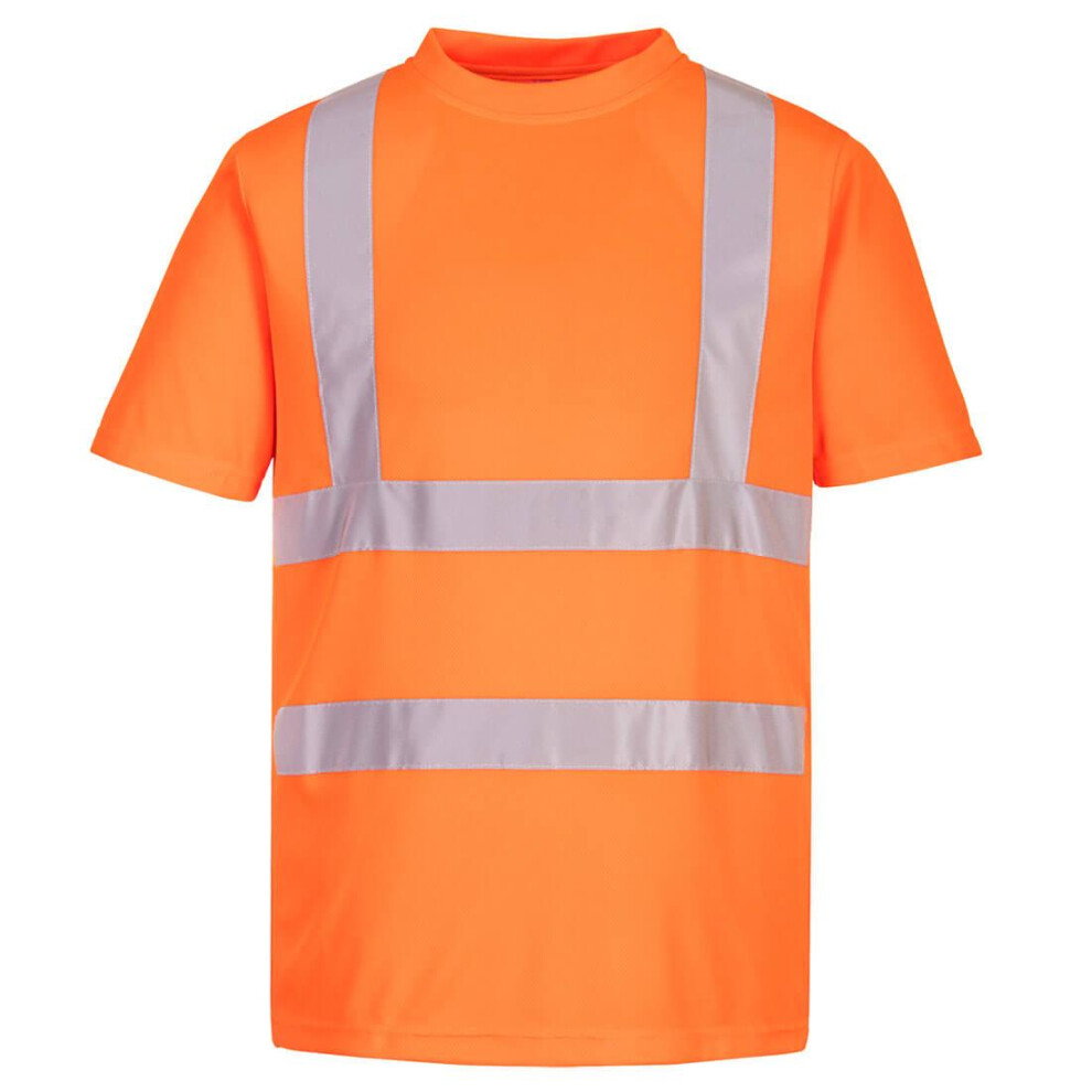 (XL, Orange) Portwest Unisex Adult Hi-Vis Safety T-Shirt (Pack of 6)