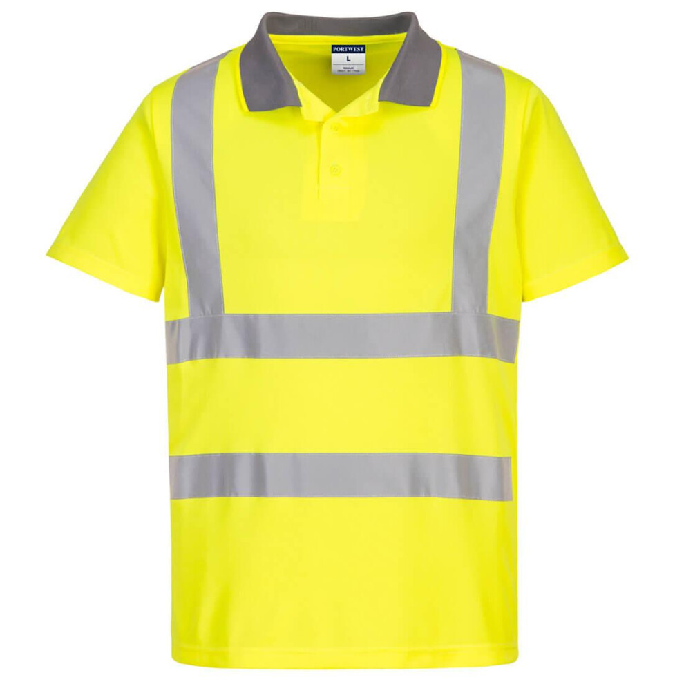 (S, Yellow) Portwest Unisex Adult Hi-Vis Polo Shirt (Pack of 6)