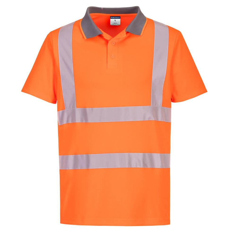 (XXL, Orange) Portwest Unisex Adult Hi-Vis Safety Polo Shirt (Pack of 6)