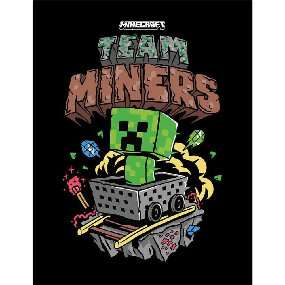 Minecraft Team Miners Framed Poster