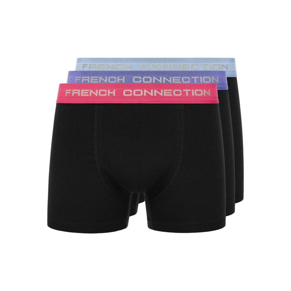 (XL, Black) French Connection Mens FC6 Boxer Shorts (Pack of 3)