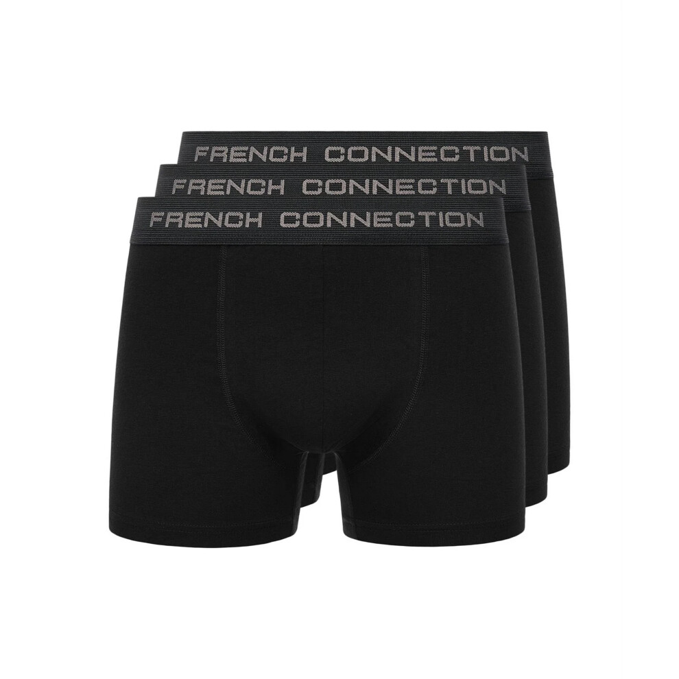 (XL, Black) French Connection Mens FC1 Boxer Shorts (Pack of 3)