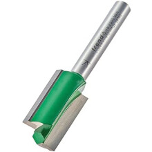 Trend CraftPro Straight Two Flute Router Cutter Bit, 1/4 Inch Shank, 15mm Cut Diameter & 25mm Cut Length, Tungsten Carbide Tipped, C024AX1/4TC