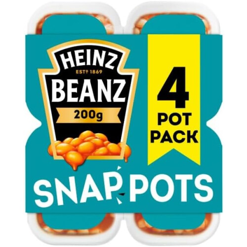 Heinz Baked Beans Snap Pots 4 x 200g