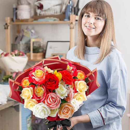 (Red bean paste red) 20 Counts Ed Flower Wrap ,diy Pack, Fl Wrap 58 * 58cm 1