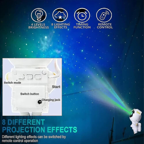 Space Buddy Projector Light, Pleshy Spacebuddy Projector, Space Buddy Pleshyco, Astronaut Star Projector Galaxy Light With Remote Control (e) 1