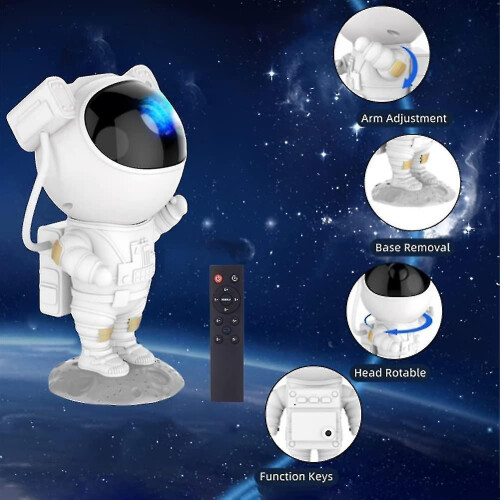 Space Buddy Projector Light, Pleshy Spacebuddy Projector, Space Buddy Pleshyco, Astronaut Star Projector Galaxy Light With Remote Control (e) 2