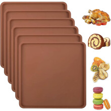 4pcs Silicone Dehydrator Mats With Edge - Silicone Sheets , Nonstick Silicone Tray Liner, High Temp