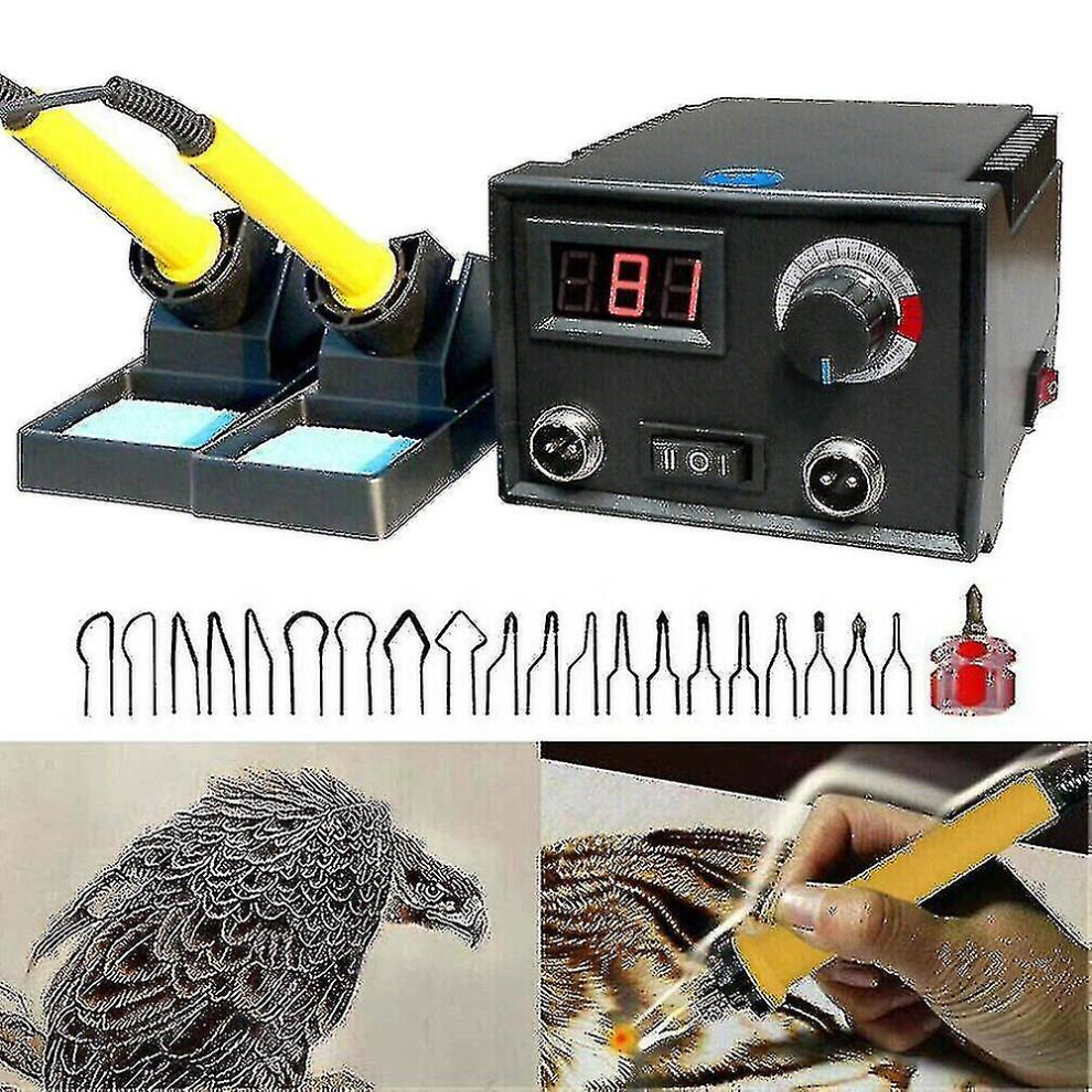 Belita Amy Wood Burner Adjustable Temperature Digital Display Pyrography Dual Pen Burning Machine Go