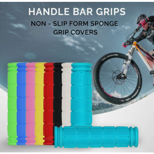 (Blue) Soft Bicycle Handlebar Grips MTB BMX Hand Grip