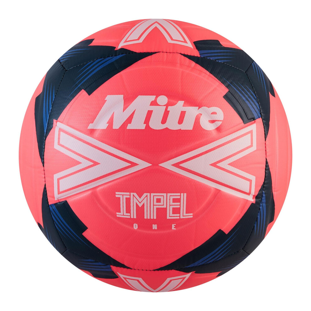 (3, Pink/White/Teal) Mitre Impel One Football